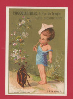 Chocolat IBLED, Jolie Chromo Lith. Baster & Viellemard BV11-10, Enfants Pieds Nus, L'exercice - Ibled