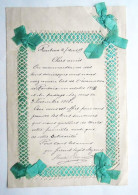 Papier à Lettre Dentelle. 1918, Evacuation De Roubaix. Courrier De Remerciements. - Manuscritos