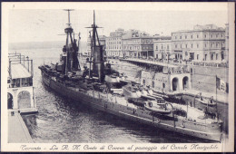 Delcampe - ITALIA - TARANTO  R.M. CONTE Di CAVOUR To FIUME - 1932 - Taranto