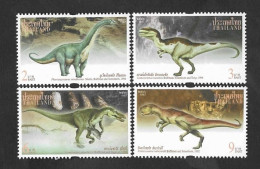 SD)1997 THAILAND PREHISTORIC ANIMALS, DINOSAURS, 4 STAMPS MNH - Thailand