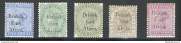 1895-96 Kenya Uganda Tanganyika - Stanley Gibbons N. 52-53-55-56-57- MLH* - Autres & Non Classés