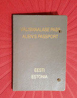 Estonia  Pre - Biometric  Passport   Pasaporte, Passeport, Reisepass - Documents Historiques