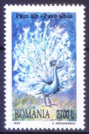 Romania 1999 MNH, Indian Peafowl, Peacocks, Decorative Birds - Pavos Reales