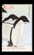 St Vincent & Gr. 1997 MNH, Sea Birds,  Adelie Penguin Pygoscelis Adeliae - Pingouins & Manchots