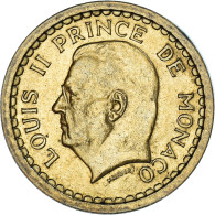 Monnaie, Monaco, Franc, Undated (1943), Poissy, TTB+, Cupro-Aluminium - 1922-1949 Louis II