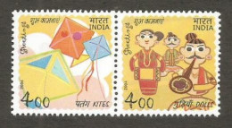 India 2004 Greetings Se-tenant Mint MNH Good Condition (PST - 85) - Unused Stamps