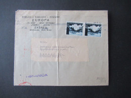 Kroatien 1941 OKW Zensurstempel Umschlag Verlag Naklada Edizione Europa Za Dom Neue Ordnung Pokret Alarm Zagreb - Croatie
