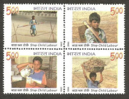 India 2006 Child Labour Se-tenant Mint MNH Good Condition (PST - 100) - Neufs