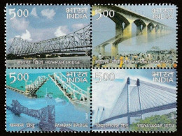 India 2007 Landmark Bridges Se-tenant Mint MNH Good Condition (PST - 106) - Neufs