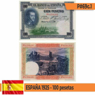B0553# España 1936. 100 Pts. Mod. 1925. II República (VF) P-69c.1 - 100 Pesetas