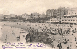FRANCE - Biarritz - Grande Plage Et Hôtel Victoria - Animé - Dos Non Divisé - Carte Postale Ancienne - Biarritz