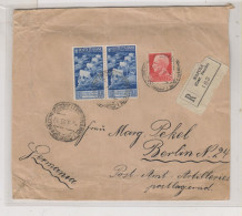 ITALY 1938 NAPOLI Registered  Cover To Germany - Marcofilie (Luchtvaart)