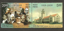 India 2008 Institute Of Science Se-tenant Mint MNH Good Condition (PST - 129) - Neufs