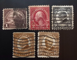 Etats Unis 1923 George Washington,Lincoln Memorial, Harding Memorial Issue & 1925 -1930 Warren G. Harding - Usados