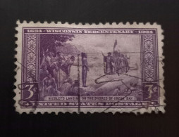 États-Unis 1934 Le 300e Anniversaire De L'arrivée De L'explorateur Français Jean Nicolet à Green Bay, Wisconsin - Used Stamps