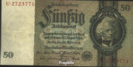 Deutsches Reich Rosenbg: 175a, Udr.-Bst.: Z, Serien: Q-U, KN 7-stellig Gebraucht (III) 1933 50 Reichsmark - 50 Reichsmark