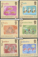 GB - Guernsey 1012C-1017C (kompl.Ausg.) Gezähnt 14 : 13 1/4 Postfrisch 2004 Britische Krone - Guernsey