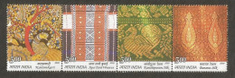 India 2009 Indian Textiles Se-tenant Mint MNH Good Condition (PST - 137) - Ungebraucht