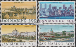 San Marino 1210-1211,1227-1228 (kompl.Ausg.) Postfrisch 1980/81 Weltstädte: London, Wien - Unused Stamps