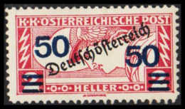 1921. ÖSTERREICH. 50 Deutschösterreich Overprint On 2 H Mercure, Hinged. (Michel 254) - JF541511 - Ungebraucht