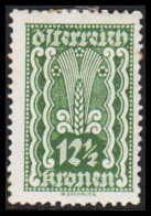 1922. ÖSTERREICH. 12½ Krone Hinged. (Michel 368) - JF541515 - Ungebraucht