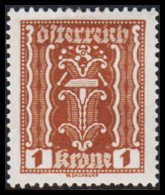 1922. ÖSTERREICH. 1 Krone Hinged. (Michel 361) - JF541517 - Ungebraucht