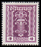 1922. ÖSTERREICH. 4 Kronen Hinged. (Michel 364) - JF541519 - Ungebraucht