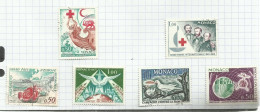 Monaco N°607 à 612 Cote 4.95€ - Used Stamps