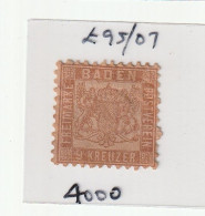 Germany Baden Mint Stamp Hinged (sh46) - Nuevos