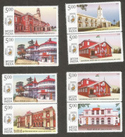 India 2010 Postal Heritage Buildings Vertical Se-tenant Mint MNH Good Condition (PST139 - 142) - Unused Stamps