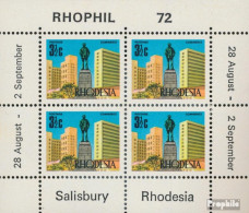 Rhodesien Block4 Postfrisch 1972 Briefmarkenausstellung - Rhodesia (1964-1980)