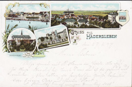 1897. SCHLESWIG. Very Beautiful Postcard GRUSS AUS HADERSLEBEN Cancelled With Train Cancel HAM... (Michel 46) - JF541573 - Schleswig-Holstein