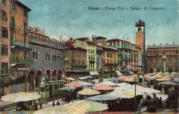 ITALIE - Verona - Piazza Erbe E Camera Di Commercio - Colorisé - Carte Postale Ancienne - Verona