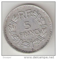 *france 5  Francs 1947 B  Km 888b .2    Xf - 5 Francs