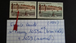 FRANCE  N° 1059a** (MAURY) VARIETE  +  1059** - Nuovi