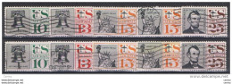 U.S.A.:  1959/61  AIR  MAIL  -  KOMPLET  SET  5  USED  STAMPS  -  REP.  2  EXEMPLARY  -  YV/TELL. 56/60 - 2a. 1941-1960 Used