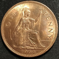 Qualité - GRANDE BRETAGNE - 1 PENNY 1964 - Elizabeth II 1ère Effigie - Sans "BRITT:OMN:" - KM 897 - D. 1 Penny