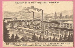 SAS1196  Carte Souvenir De La Foire-Exposition D'Epinal -  LE THILLOT (Vosges)   Vue Des Usines A. GROSJEAN Fils & Cie - Le Thillot