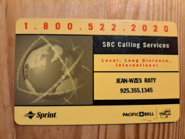 Prepaid Phonecard USA, Sprint - SBC Calling Services - Sprint
