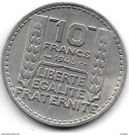 *france 10 Francs 1945 Sl Km 878  Vf+ - 10 Francs