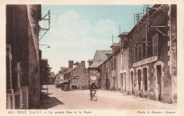 FRANCE - Hédé - La Grande Rue Et La Poste - Colorisé - Carte Postale Ancienne - Sonstige & Ohne Zuordnung