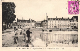 FRANCE - La Flèche - La Promenade Et La Pêche Sur Le Loir - Carte Postale Ancienne - La Fleche