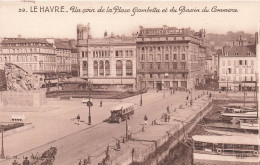 FRANCE - Le Havre - Un Coin De La Place Gambetta Et Du Bassin Du Commerce - Carte Postale Ancienne - Non Classés