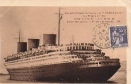 TRANSPORTS - Cie Gle Transatlantique - Normandie - Les Plages Arrière - Carte Postale Ancienne - Andere & Zonder Classificatie