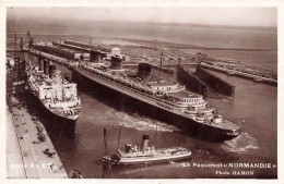 FRANCE - Le Havre - Le Paquebot "Normandie" - Photo Hamon- Carte Postale - Haven