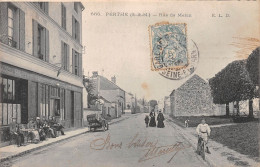 PERTHES (Seine-et-Marne) - Rue De Melun - Restaurant - Voyagé 1906 (2 Scans) Huttner, 9 Rue Gévelot, Issy-les-Moulineaux - Perthes