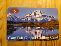 Prepaid Phonecard New Zealand, Telstra Saturn, ComTak - Mountains - Nieuw-Zeeland