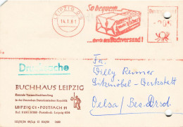 DDR Drucksache AFS Buchhaus Leipzig 1961 - Machines à Affranchir (EMA)