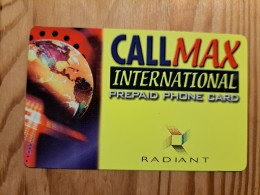 Prepaid Phonecard USA, Radiant, Call Max - Andere & Zonder Classificatie