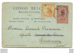 242 - 6 - Entier Postal Envoyé Du Congo Belge En Suisse 1925 - Lettres & Documents